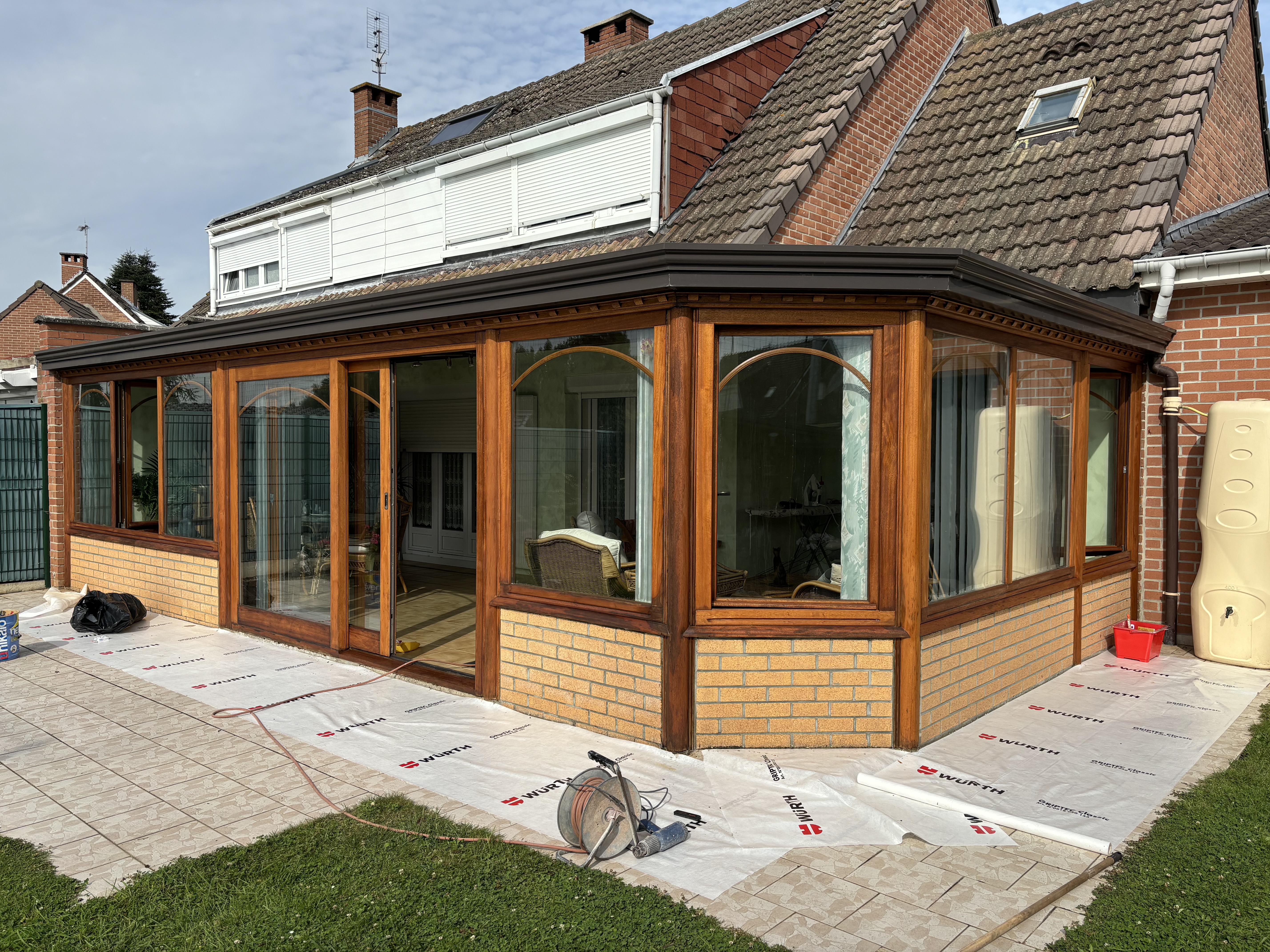 Rénovation d'une véranda en bois